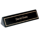 Black Piano Finish Desk Sign